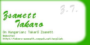 zsanett takaro business card