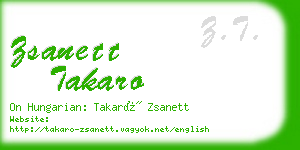 zsanett takaro business card